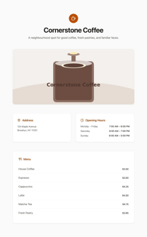 Coffee shop page generated by Kimi K2.7 Code — left run