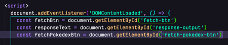 fetchPokedexBtn variable line highlighted