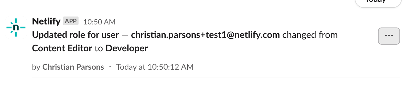 Change text in Slack app for updated user role