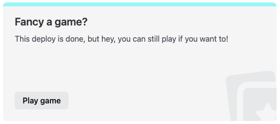 Netlify offering a game during build time