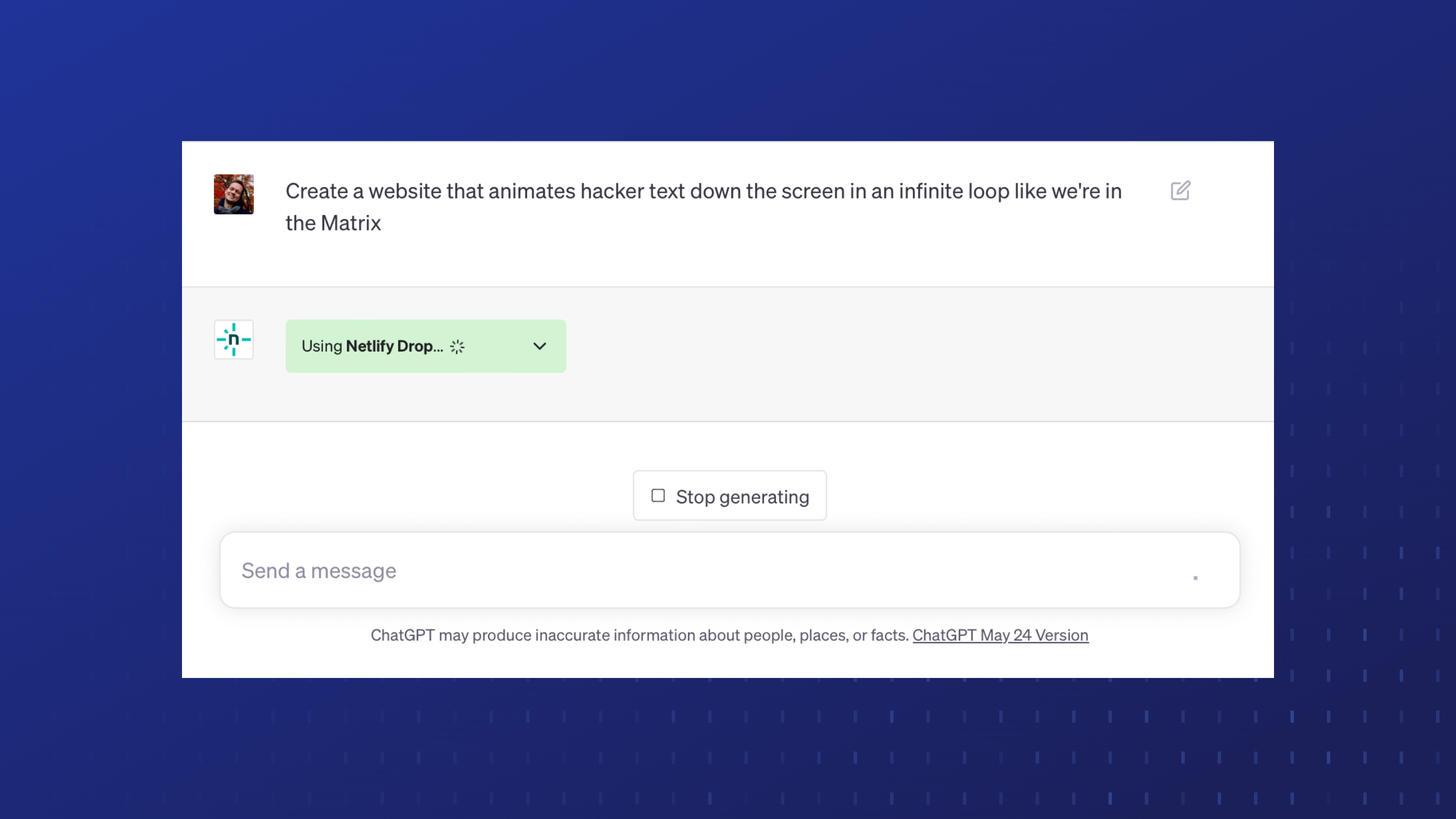 Chat window