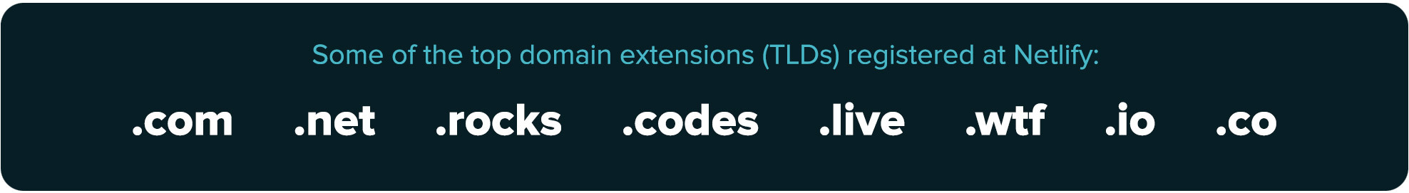 TLDs available to register on Netlify