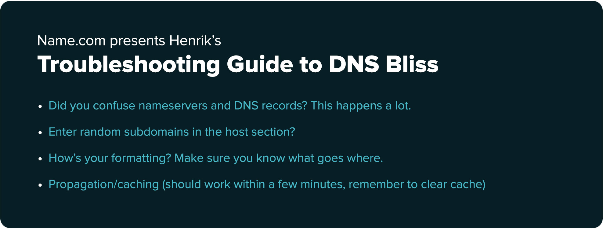 DNS records common errors troubleshooting guide