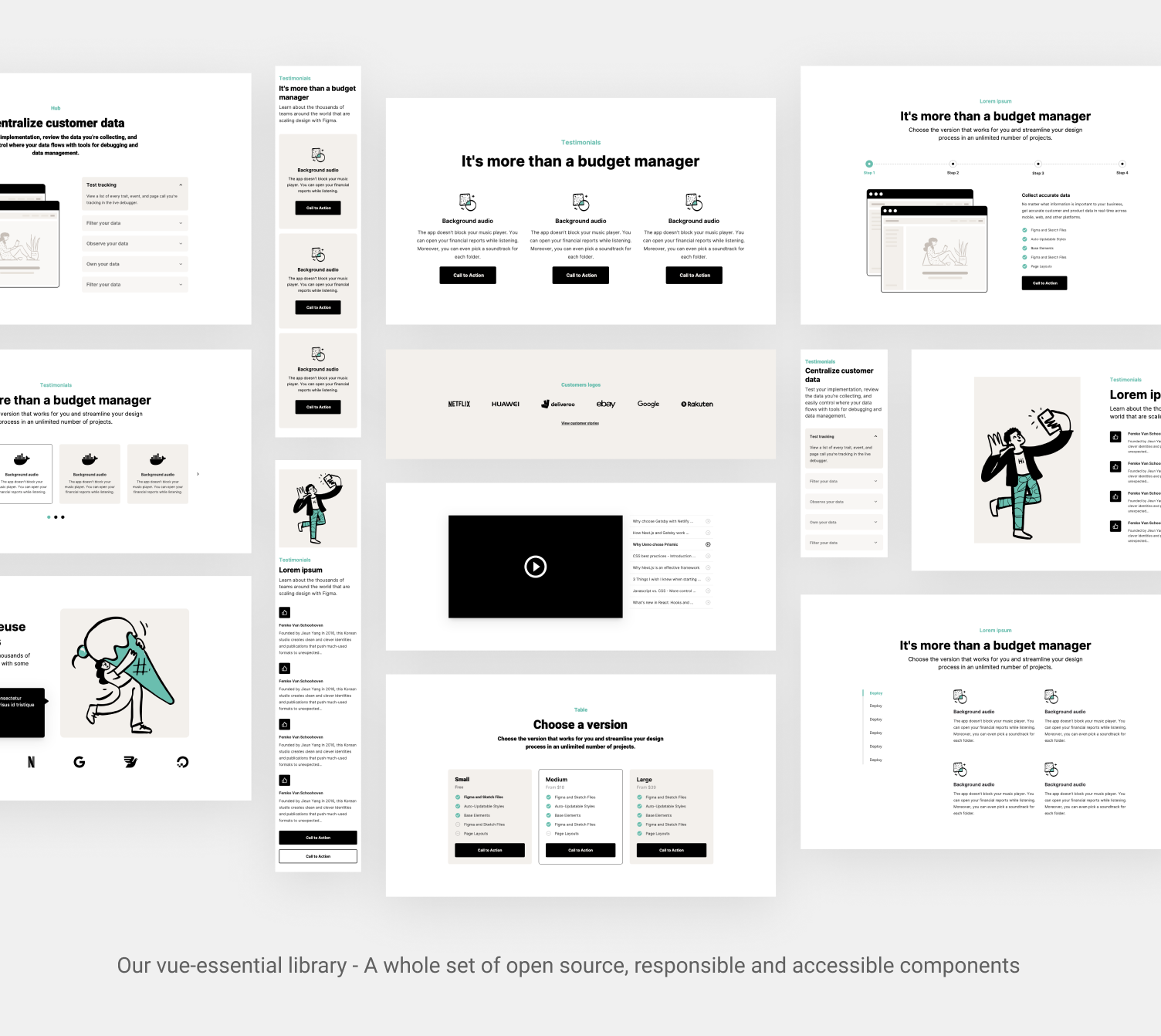 Our vue-essential library - A whole set of open source, responsible and accessible components