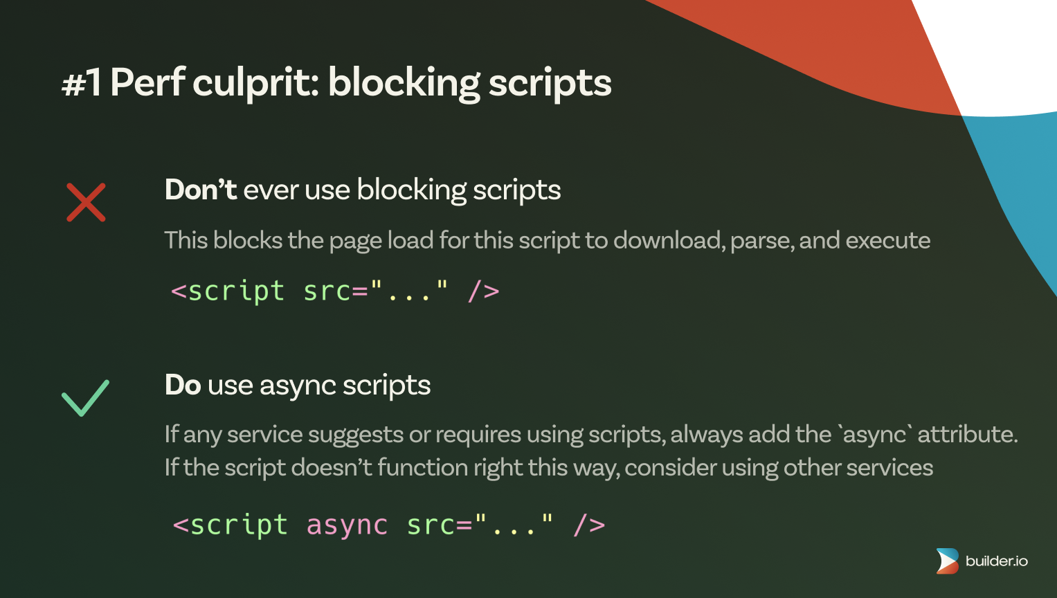 Web perf culprit: blocking scripts