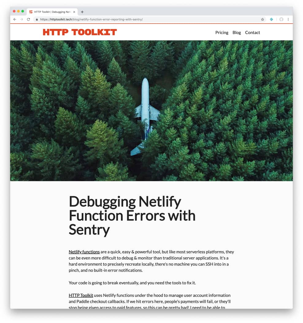 HTTP Toolkit blog screenshot