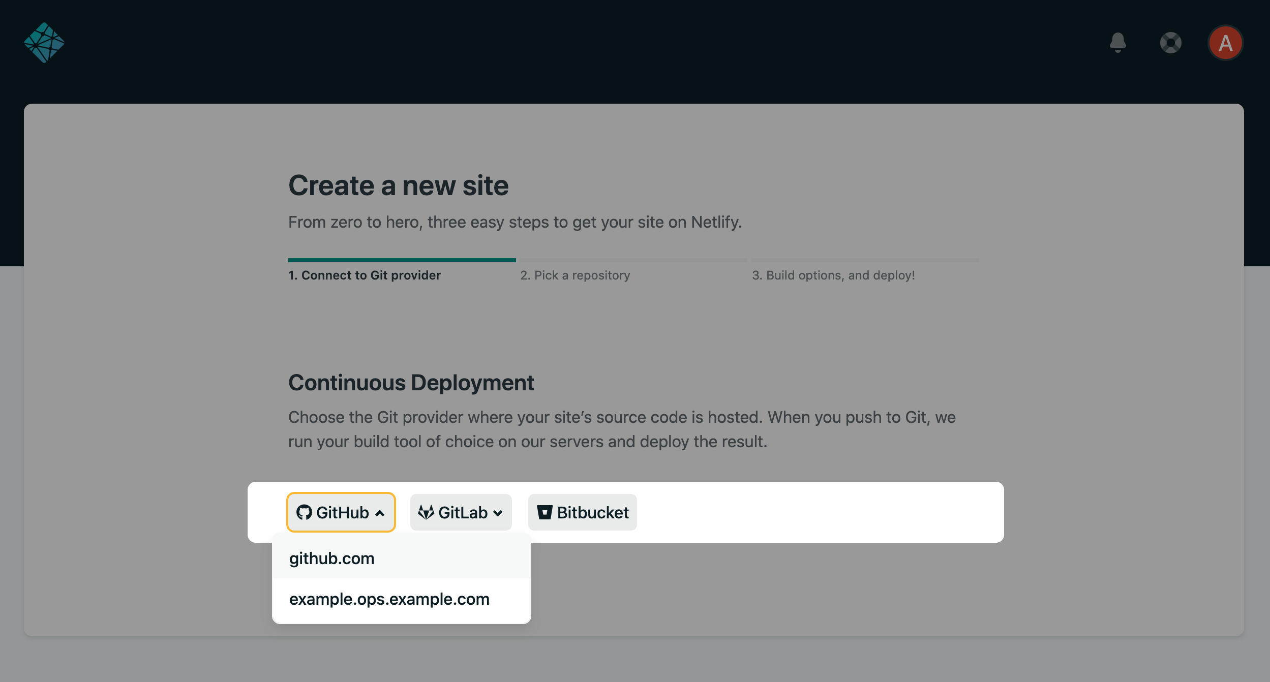 Setting up self-hosted GitHub Enterprise with Netlify.