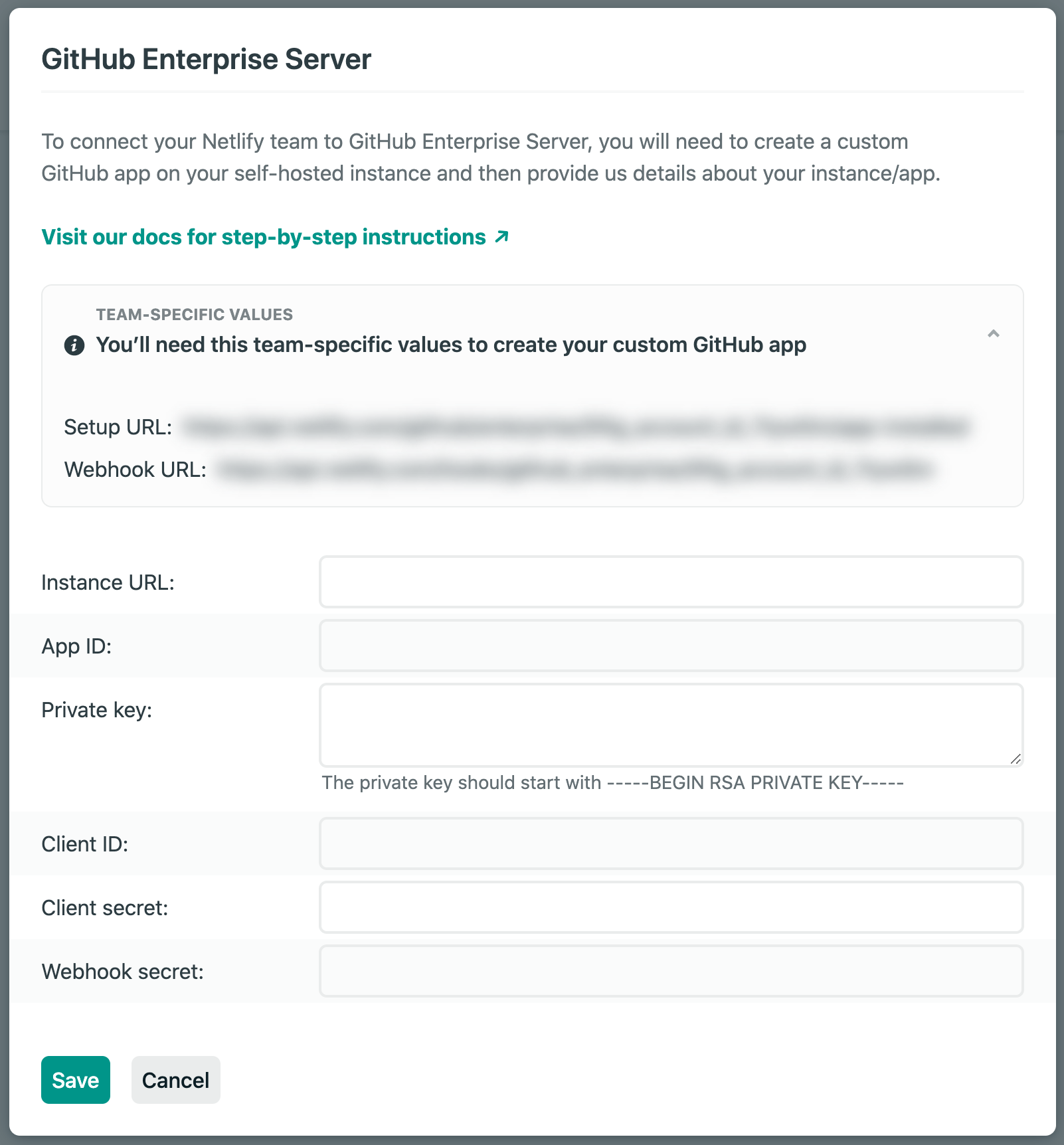 Setting up self-hosted GitHub Enterprise with Netlify.