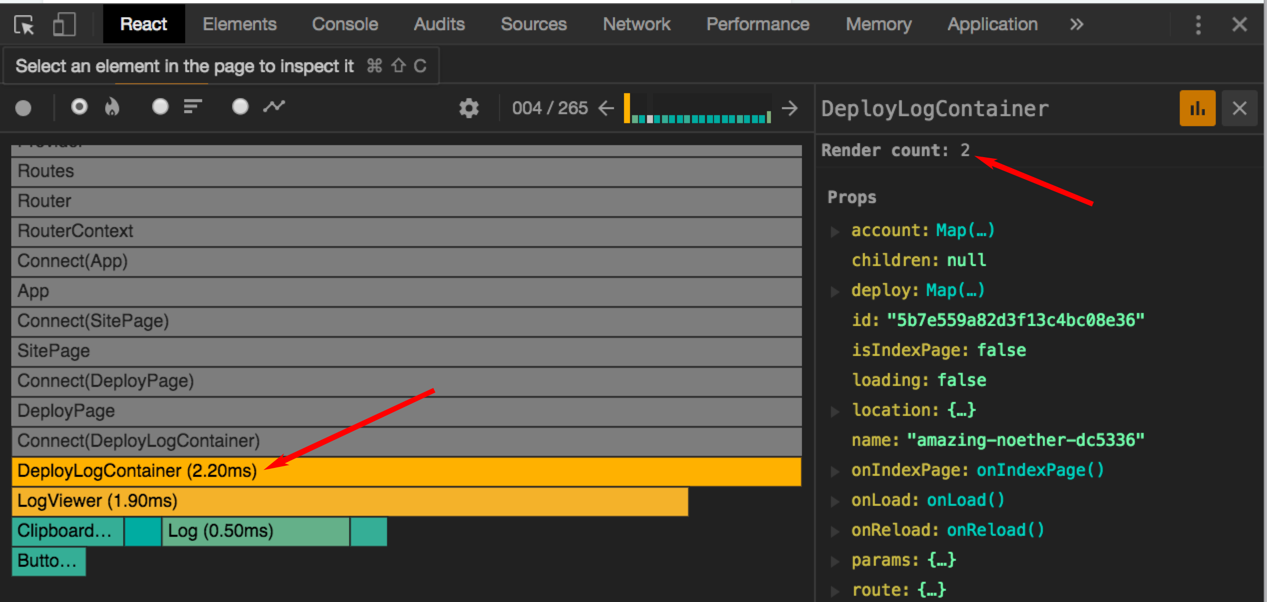 profiler element view