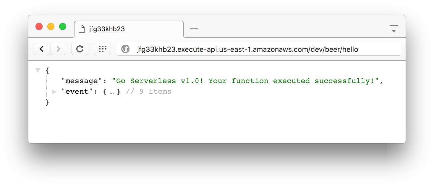 Testing lambda function with http emdpoint