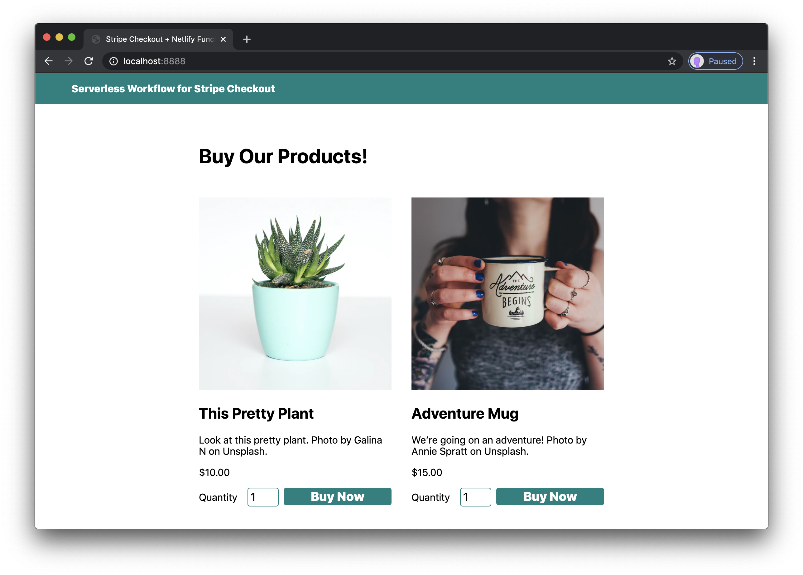 styled products in the browser