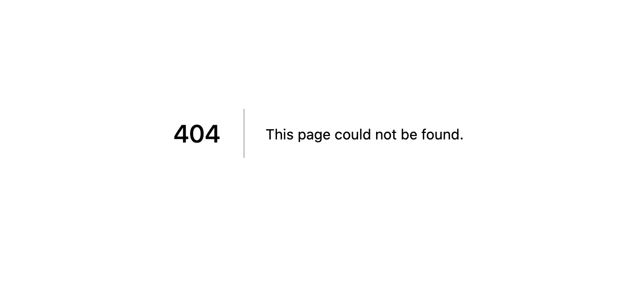 Next.js 404 Error Page