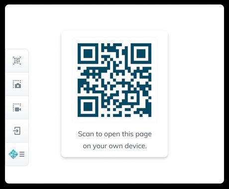 Graphic showing a QR code attached to your Deploy Preview
